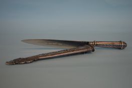 An unusual Continental knife and sheath, mounted w