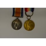 A pair of WW1 medals to SS-14943.pte. E. J. Tucker