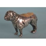 An unusual pin cushion in the form of a bulldog in