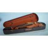 A cased violin. Est. £150 - £200.