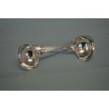 A heavy pair of fiddle and thread sauce ladles. Lo