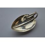 AE Jones caddy spoon with scroll thumb piece. Birm