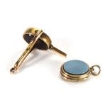 An 18ct yellow gold mounted swivel fob s