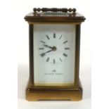 Matthew Norman of Switzerland, a modern brass five-glass carriage timepiece, h. 11.5 cm, in a fitted