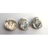 A set of three silver Art Nouveau dress