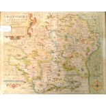 Norden. J.: Hertfordshire, engraved map, outlined in colour, 29 x 37.5 cm CONDITION REPORT: