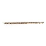 A 9ct yellow gold fancy link bracelet wi