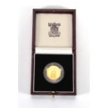 A Royal Mint proof sovereign for 1989 co