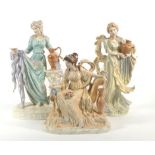 Three Wedgwood 'The Classical Collection' figures consisting 'Reverie', 'Gaiety' and '