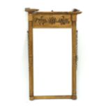 A giltwood rectangular wall mirror of neo-classical form, h. 77 cm CONDITION REPORT: Losses in
