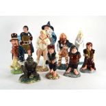 A set of ten Royal Doulton 'Middle Earth' figures consisting: 
HN2924 Tom Bombadil, 
HN2925 Samwise,