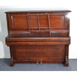 A mahogany cased upright piano by C. Bechstein  CONDITION REPORT: No guarantee to working order