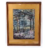 A.. T..(19th/20th century),
A study of a woodland, foxgloves in the foreground,
signed with a