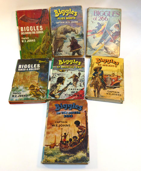 Johns. W: Biggles at World's End, 1959 and Biggles in Mexico, 1959. First Editions.  Together