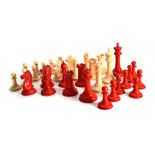 A Victorian Staunton ivory chess set, the white king stamped Jacques London h. 8.8 cm CONDITION