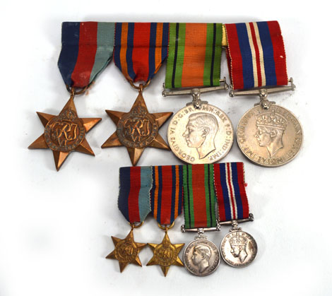 A Second World War group of medals including The Defence Medal, War Medal, 1939-1945 Star and The