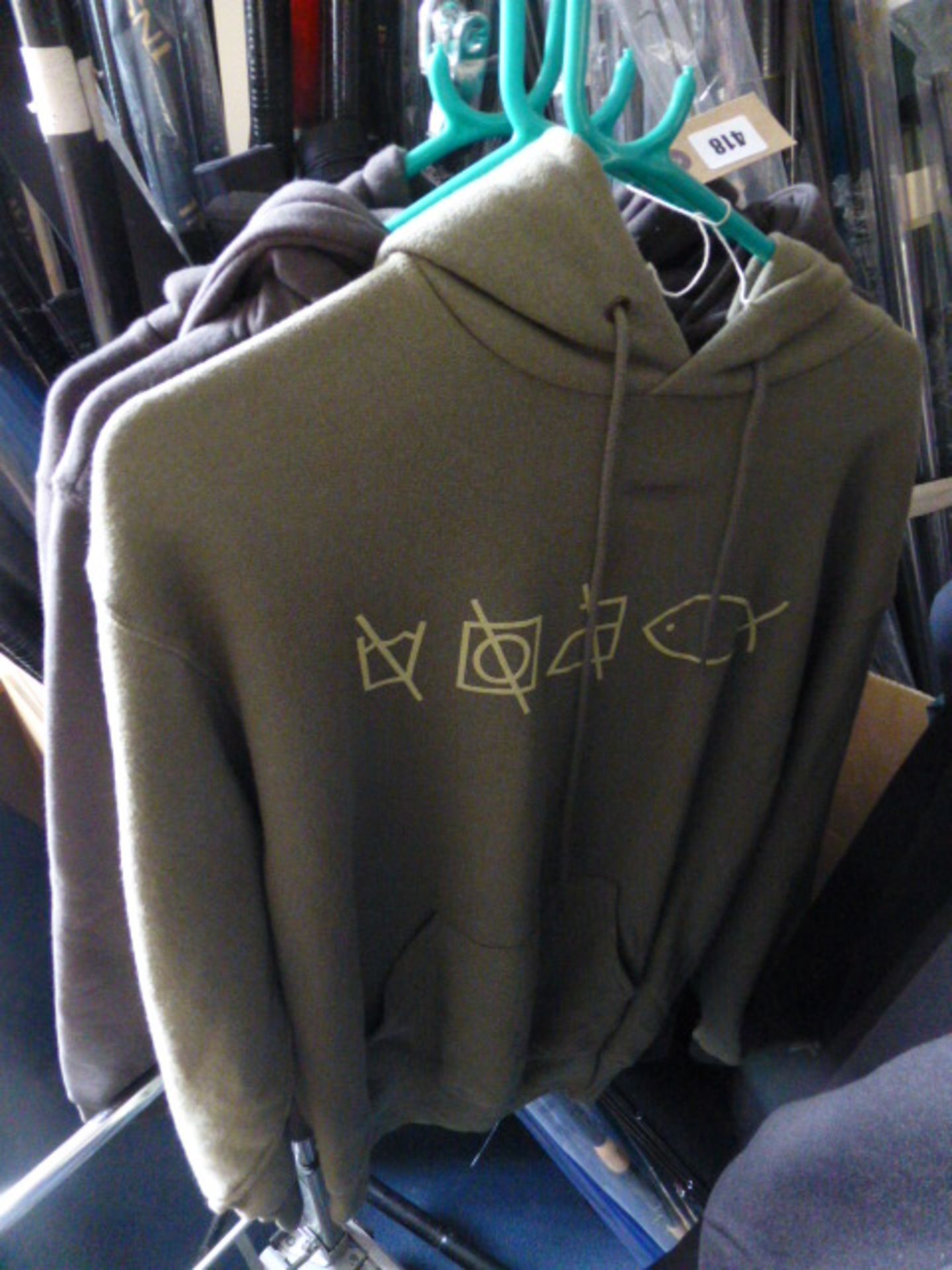 3 Trakker and other hoodies, various sizes
