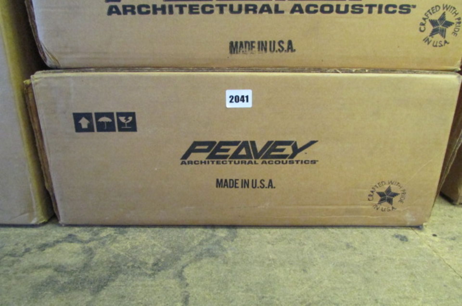 Peavey IPS400 dual channel industrial power amplifier with box