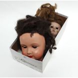 A SFBJ composition dolls head with brown sleeping eyes and painted features, head stamped '301/