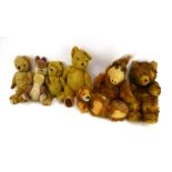 A small group of 1950's and later English bears including 'Thumper' and others