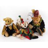 A Parkside Bears collector's bear in the form of a jester, h. 66 cm and three further collector's