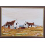 A.. Frankenfeld (20th/21st century),
A view of an African coastal village,
signed and dated 1993,