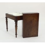 A 19th century mahogany framed bidet with a Wedgwood bowl, l. 50 cm CONDITION REPORT: Wear