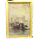 19th century,
Figures on a Venetian canal,
oil on canvas,
43.5 x 30 cm and another by the same hand,