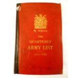 1914, Army Lists published by the HMSO, 6 Quarterly & Monthly Volumes.
 CONDITION REPORT: This Lot