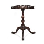 A late 18th century mahogany kettle stand,