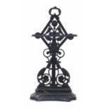 A Victorian cast iron umbrella stand of typical form CONDITION REPORT: Condition as expected typical