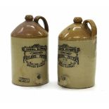 A pair of stoneware Taylors 'Save All Self Venting' tap jars, h. 41 cm CONDITION REPORT: Wear