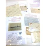 World War I Correspondence and Memorabilia Archive featuring : Postcard sent from and featuring H.M.