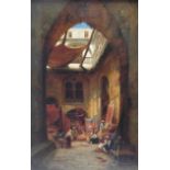 Hermann David Salomon Corrodi (Italian 1844-1905),
'Carpet Bazaar',
signed,
oil on canvas,
99 x 63