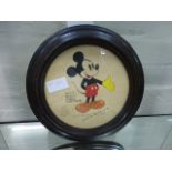 Mickey Mouse : A framed and glazed watercolour study of the cartoon figure inscribed 'Scene 2,