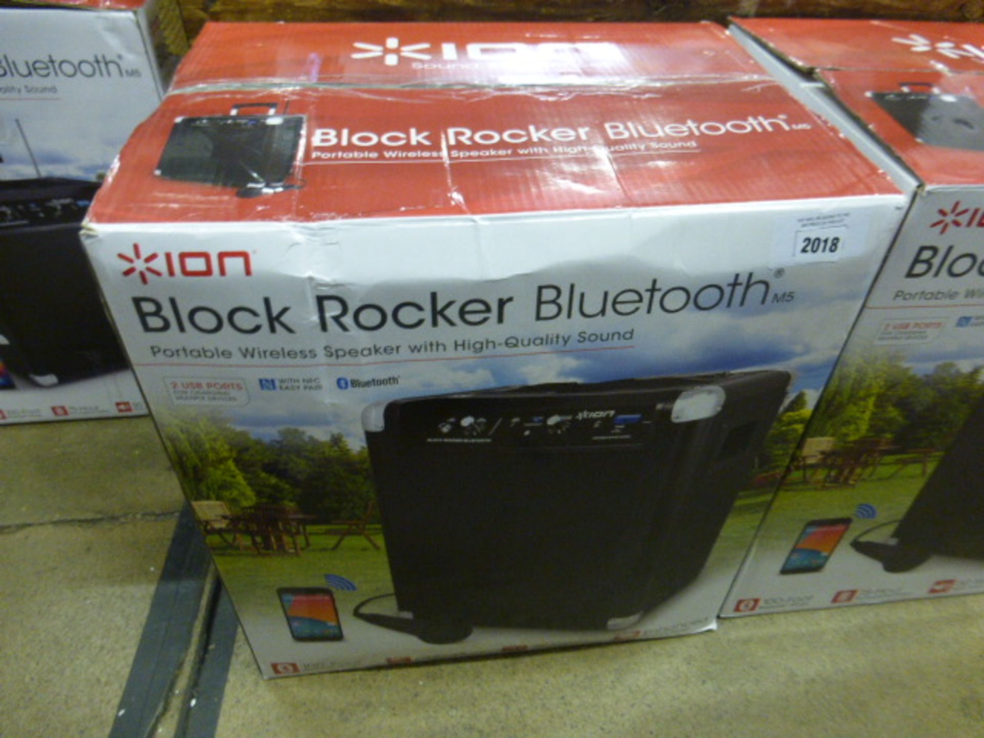 2017 Ion Block Rocker bluetooth portable wireless speaker in box