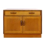 A G-plan teak chest, the single drawer over two doors, w. 84 cm CONDITION REPORT: Structurally sound