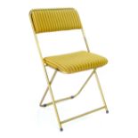 A Lufama tubular folding side chair CONDITION REPORT: Wear commensurate with age, some marks and