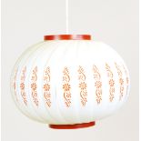 A 1970's spherical ceiling light constructed of card panels CONDITION REPORT: Working order unknown