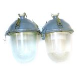 A set of twenty small Russian pendant type lamps with moulded glass shades  CONDITION REPORT: