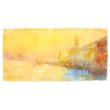 Cecil Rice (b. 1961),
The Grand Canal, Venice,
signed,
watercolour,
34 x 68 cm CONDITION REPORT: