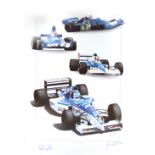 'Red Bull Sauber Petronas C19',
signed by the artist and Mika salo and Peter Sauber,
ltd. ed.