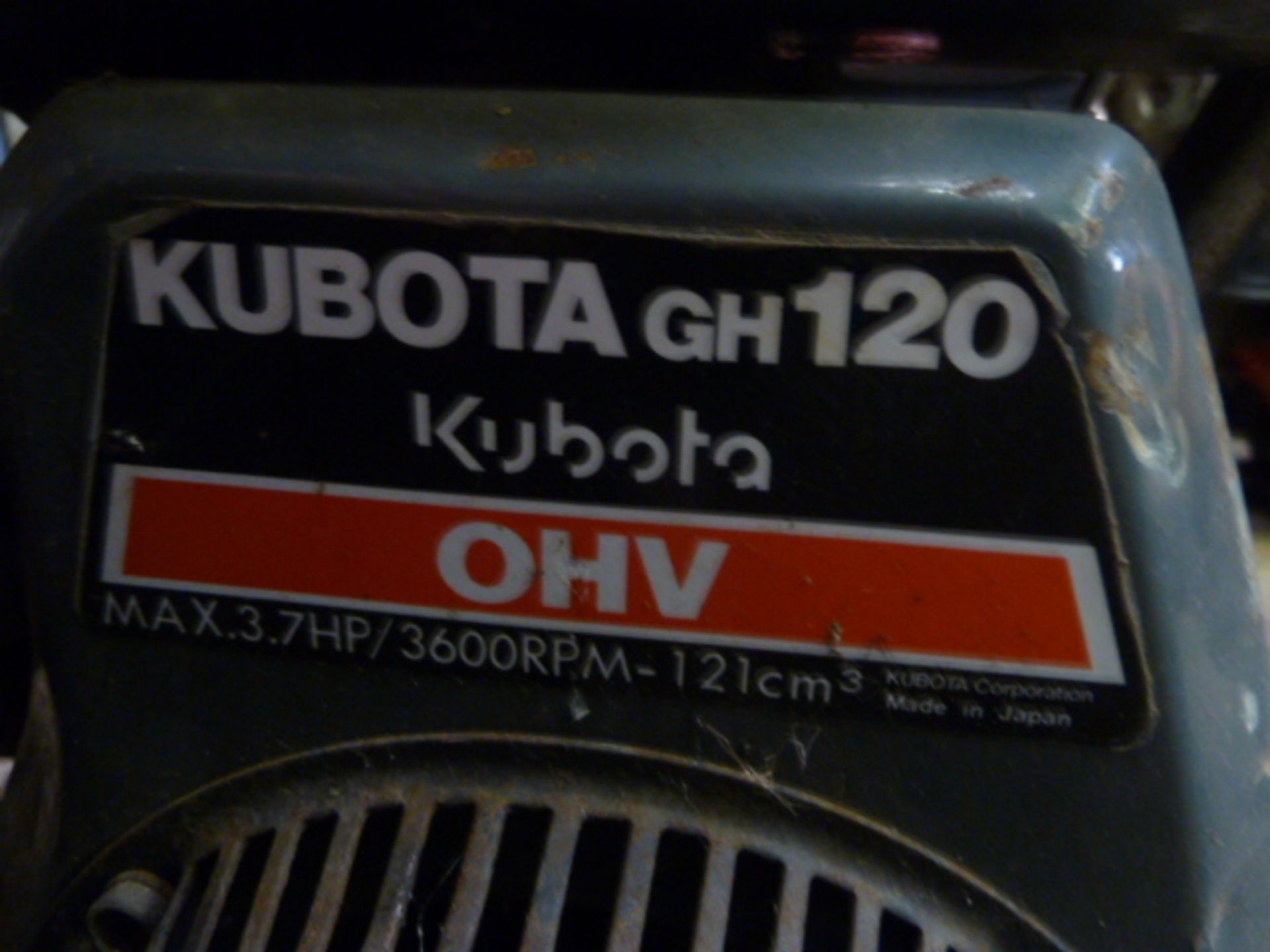 Kubota model TH120 3.7HP engine (spares or repairs) - Image 3 of 3