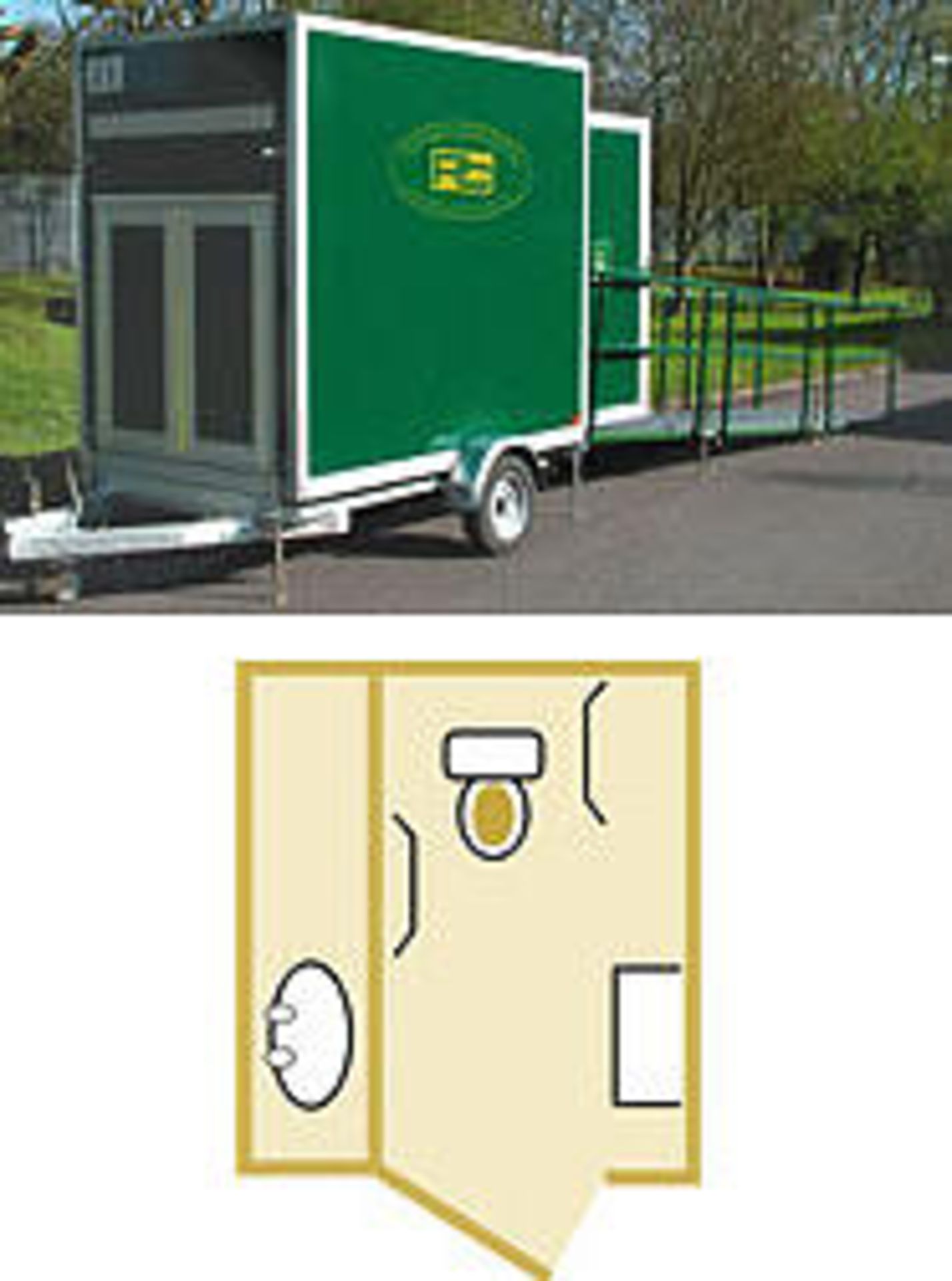 Disabled unisex luxury toilet with baby changing, access ramp and walk rails on single axle - Image 13 of 13