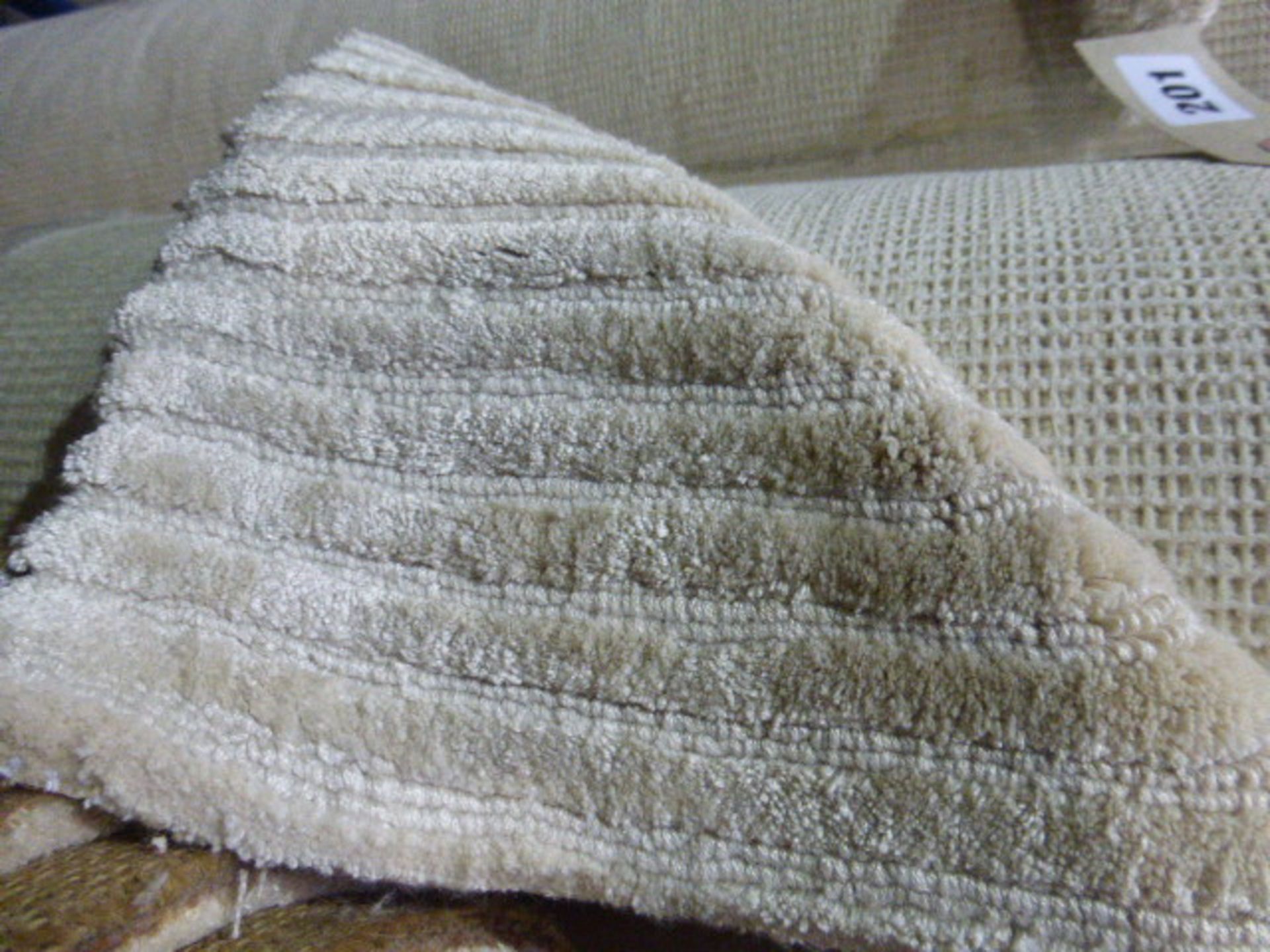 Silkwood carpet in cream stripe approx 4m x 4m