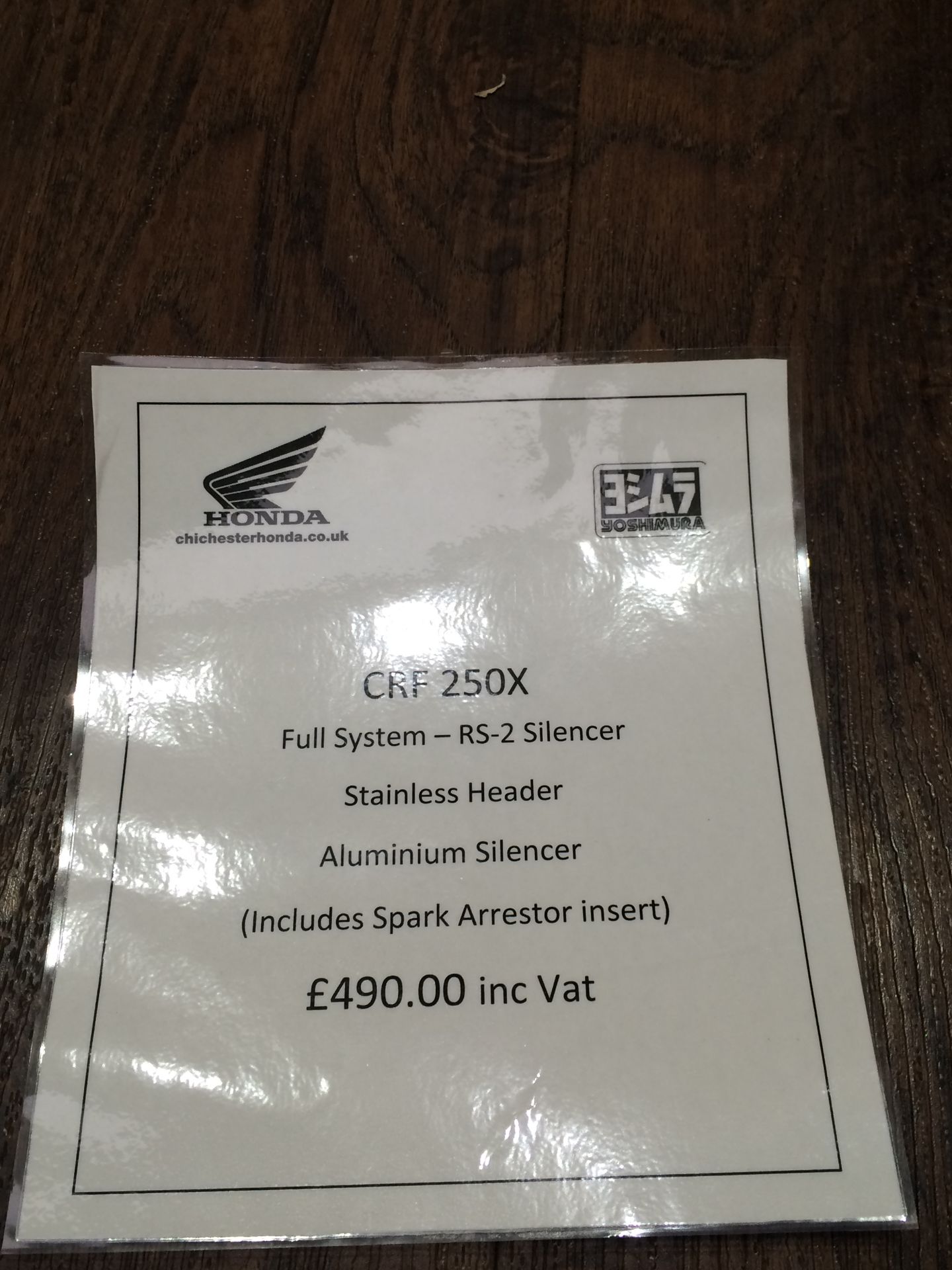 CRF250X Full System - RS-2 Silencer, Stainless Header, Aluminium Silencer, includes Spark Arrestor - Image 2 of 2