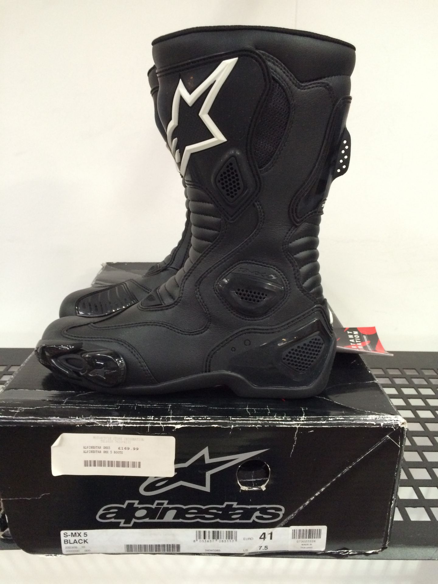 Alpinestars SMX 5 Black boots. Size US 7.5 (41)