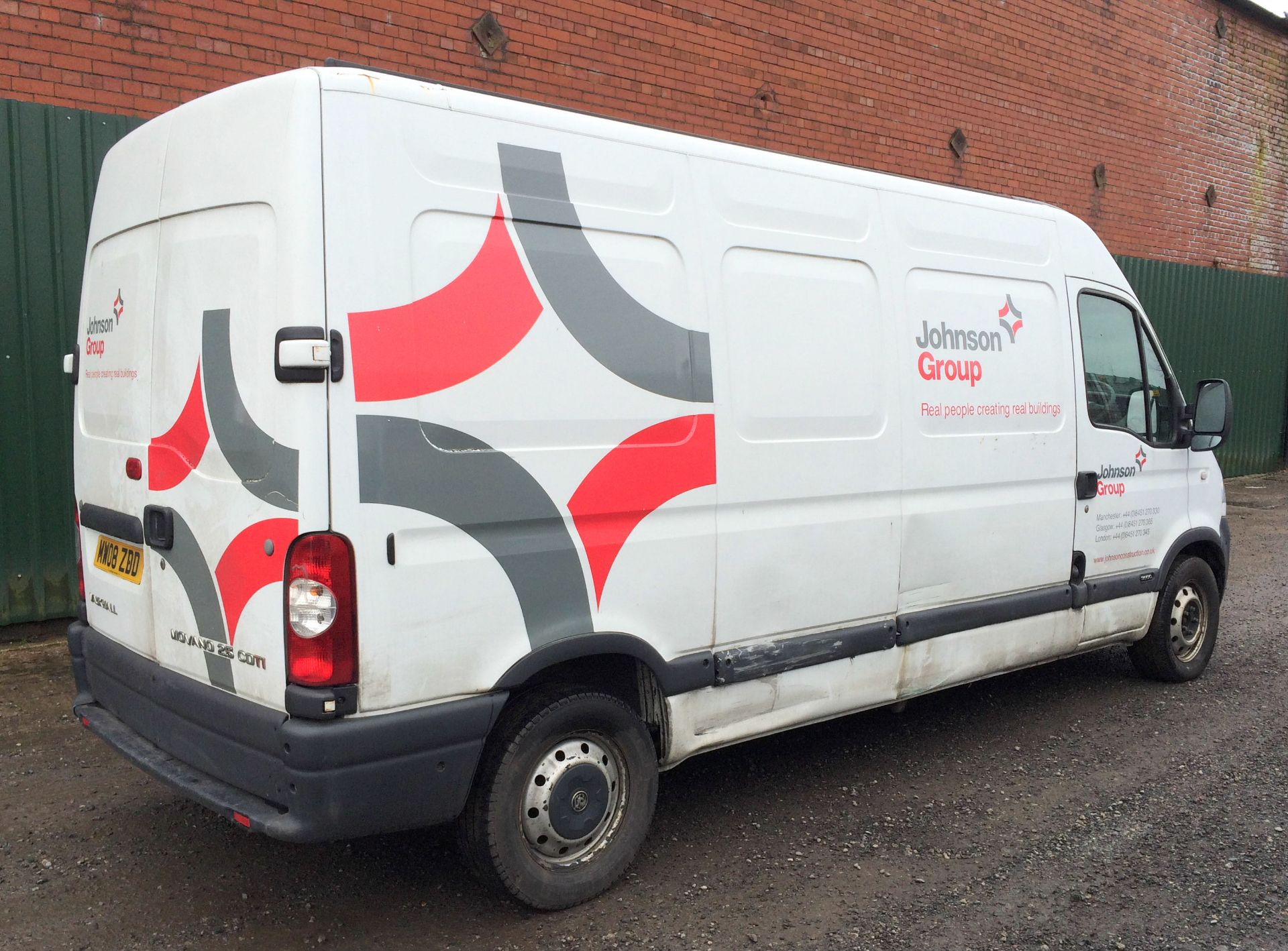 A Vauxhall Movano 3500 2.5CDTI 120PS LWB High Roof Panel Van Reg. No.MW08ZDD. - Image 4 of 7