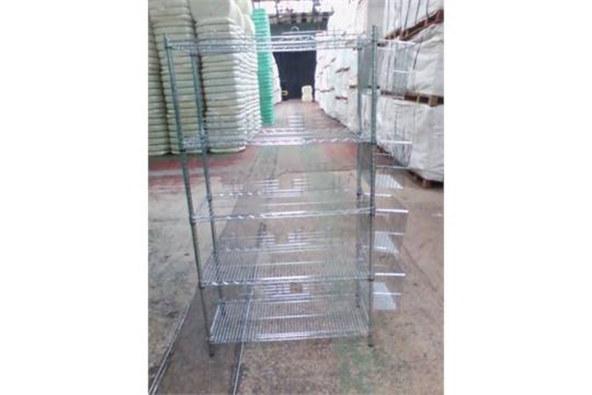 Catering Grade Chrome Finish Wire Mesh Shelving Unit - Image 4 of 4