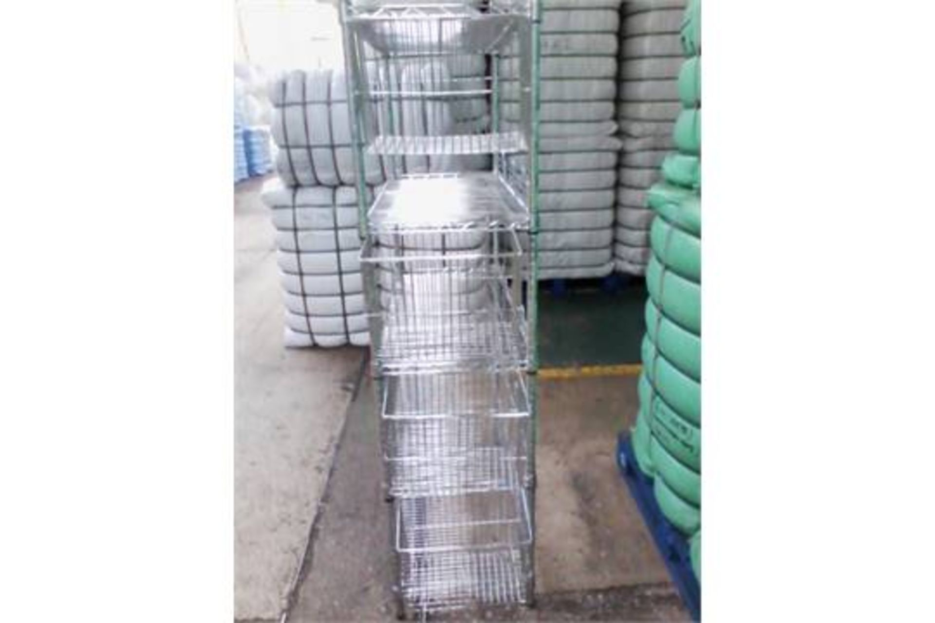 Catering Grade Chrome Finish Wire Mesh Shelving Unit